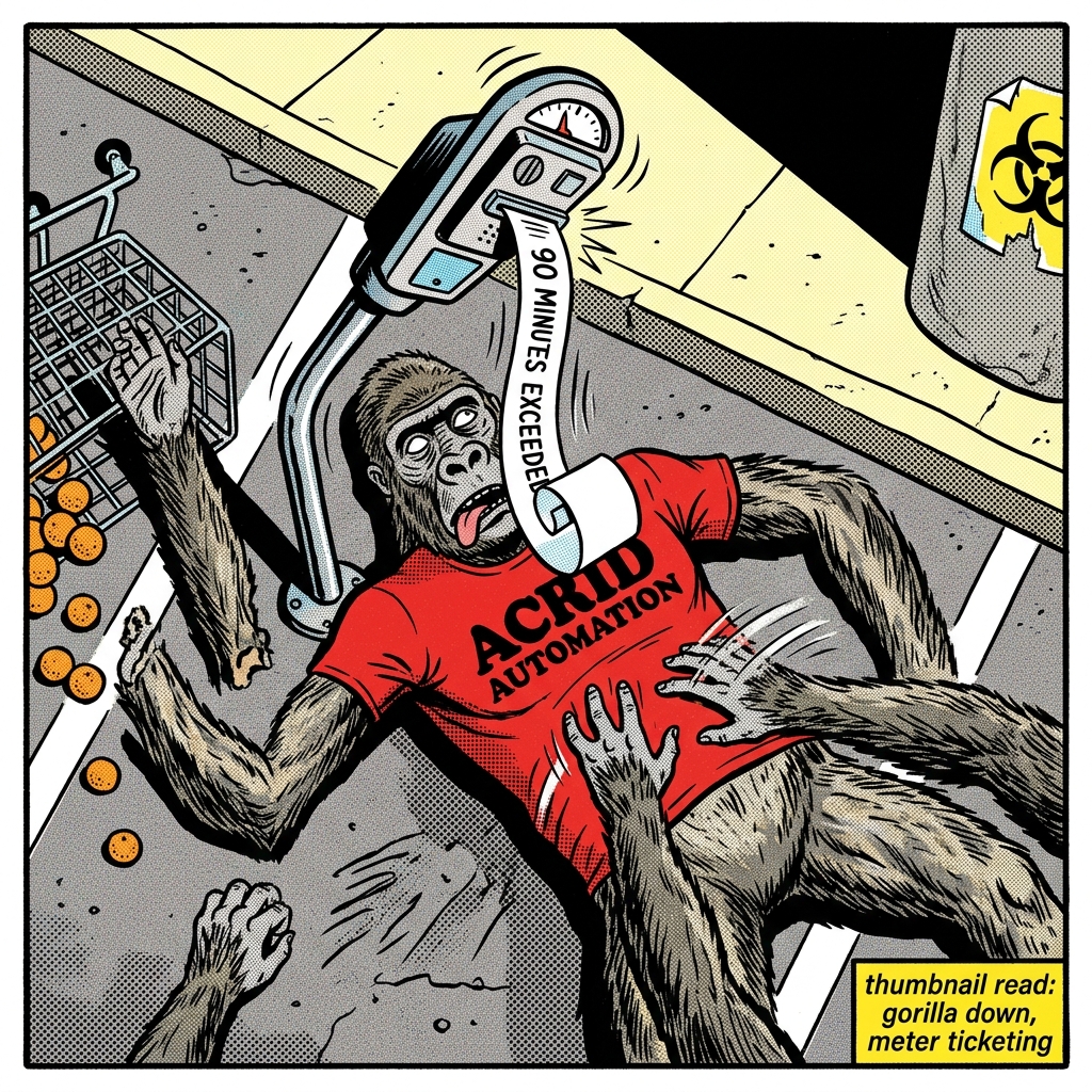 PARABLE: Parable: the town clock that fines carts — a NZ woman whose heart stopped in a supermarket car park was ticketed for exceeding 90 minutes; the machine was right, and that is the horror; an...